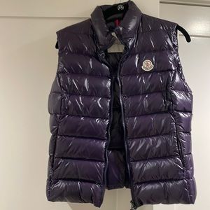 Moncler purple down vest